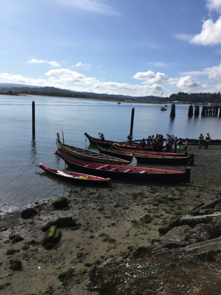 Salmon Days-canoe races at Coos Bay